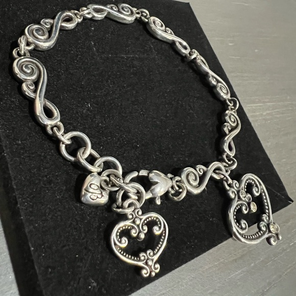 Brighton Silver Swirl Heart Bracelet - Picture 2 of 6